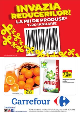 Carrefour catalog Invazia reducerilor Food  - 7-13 Ianuarie 2016