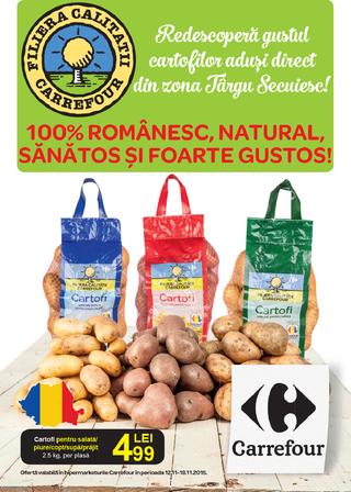 Carrefour catalog 100% Romanesc natural sanatos si foarte gustos - 12-18 Noiembrie 2015