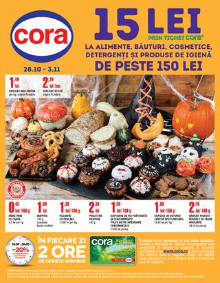 Cora catalog 15 Lei Prin Tichet -  28 Octombrie - 3 Noiembrie 2015