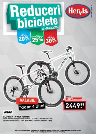HERVIS SPORTS - reduceri de pana la 70 % doar in Sibiu  si catalog biciclete ROMANIA 22 - 26 aprilie 2015