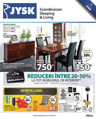 JYSK - catalog reduceri intre 30 - 50 % la tot mobilierul de interior 7 - 20 mai 2015