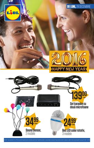 LIDL catalog Happy New Year 2016 - 28 Decembrie - 6 Ianuarie 2015