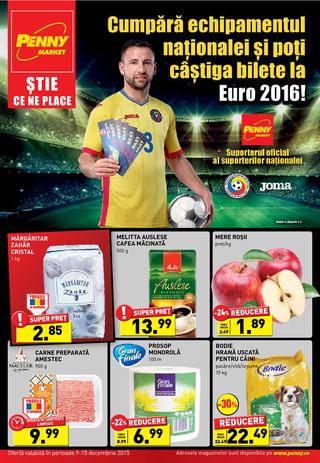 Penny Market catalog Cumpara echipamentul nationalei si poti castiga bilete la Euro 2016 - 9-15 Decembrie 2015