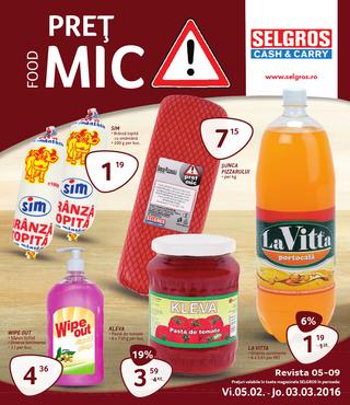 Selgros catalog pret mic food - 5 februarie - 3 martie 2016