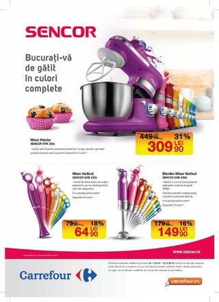 Carrefour catalog SENCOR Bucurati-va de gatit in culori complete -  19 noiembrie - 17 decembrie 2015